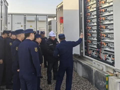 以练筑防！！欧博abg电气盐池储能电站开展消防专项行动